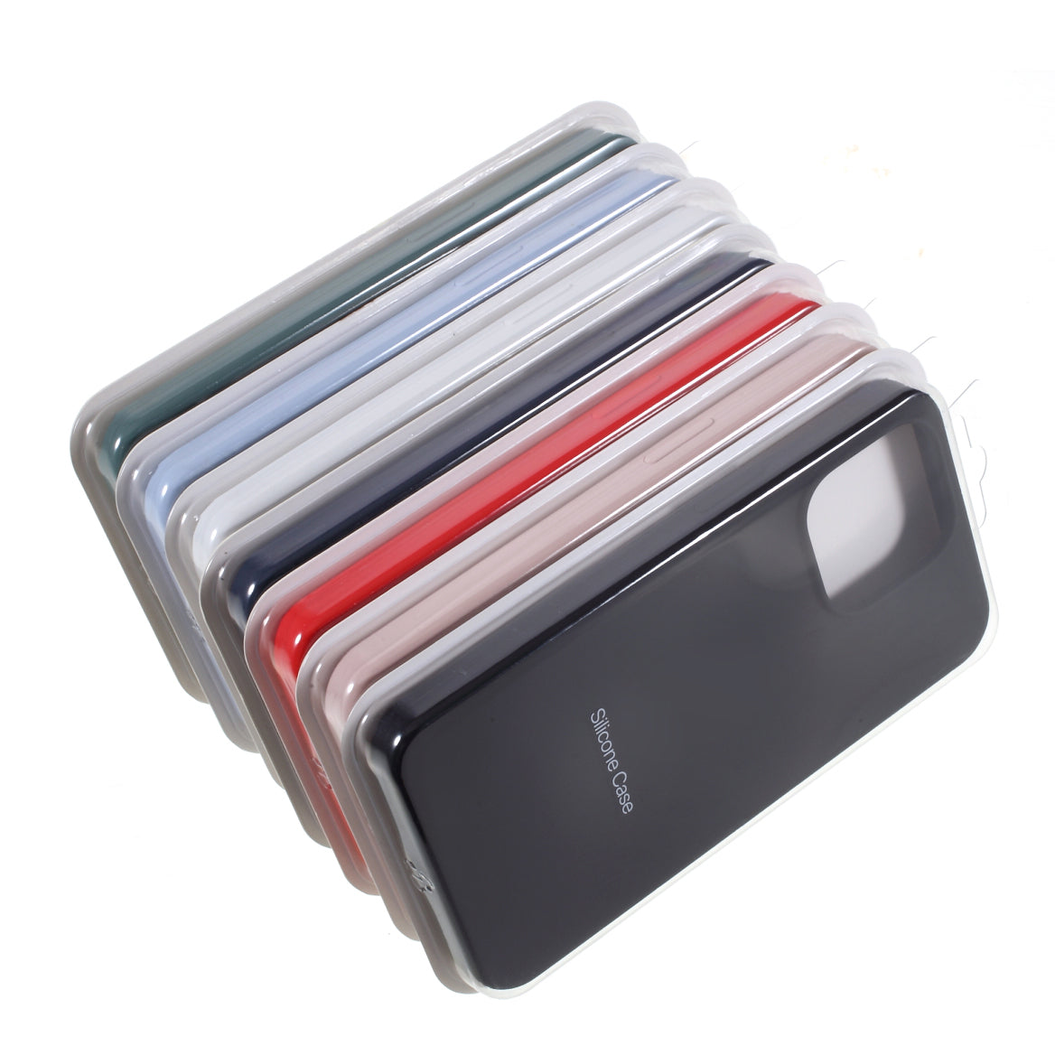 Solid Silicone Silky-Soft Touch Full-Body Protection Shockproof Cover with Soft Microfiber Lining for iPhone 13 Pro 6.1 inch