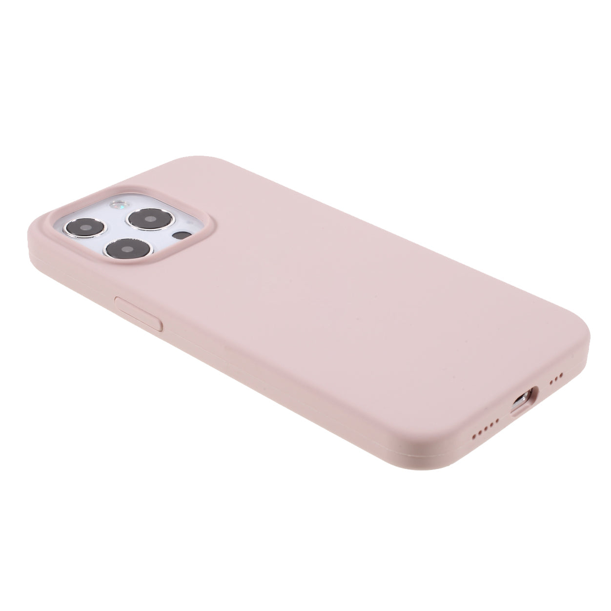 Solid Silicone Silky-Soft Touch Full-Body Protection Shockproof Cover with Soft Microfiber Lining for iPhone 13 Pro 6.1 inch