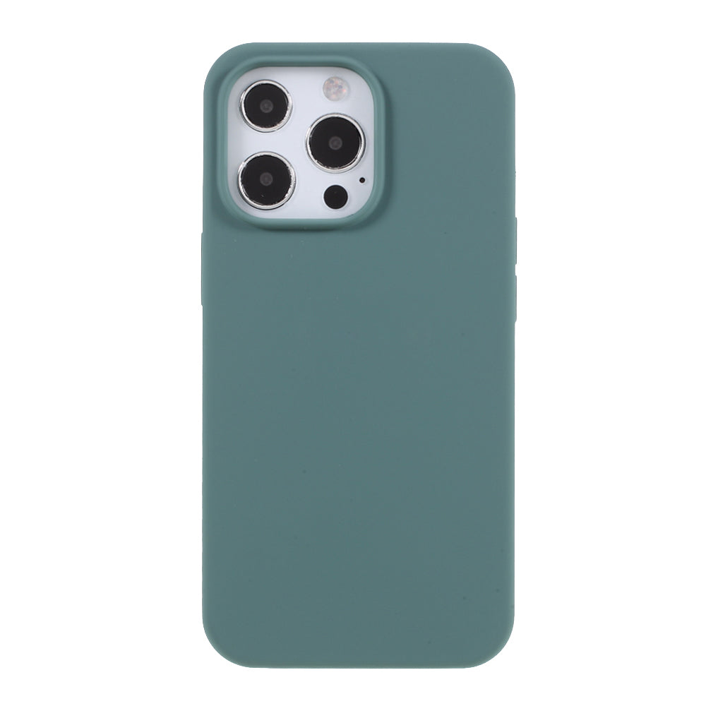 Solid Silicone Silky-Soft Touch Full-Body Protection Shockproof Cover with Soft Microfiber Lining for iPhone 13 Pro 6.1 inch