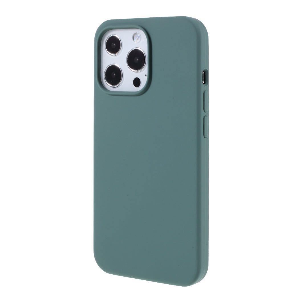 Solid Silicone Silky-Soft Touch Full-Body Protection Shockproof Cover with Soft Microfiber Lining for iPhone 13 Pro 6.1 inch