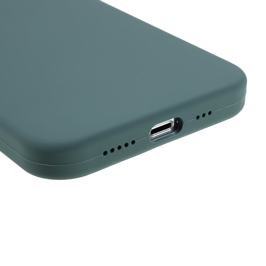 Solid Silicone Silky-Soft Touch Full-Body Protection Shockproof Cover with Soft Microfiber Lining for iPhone 13 Pro 6.1 inch