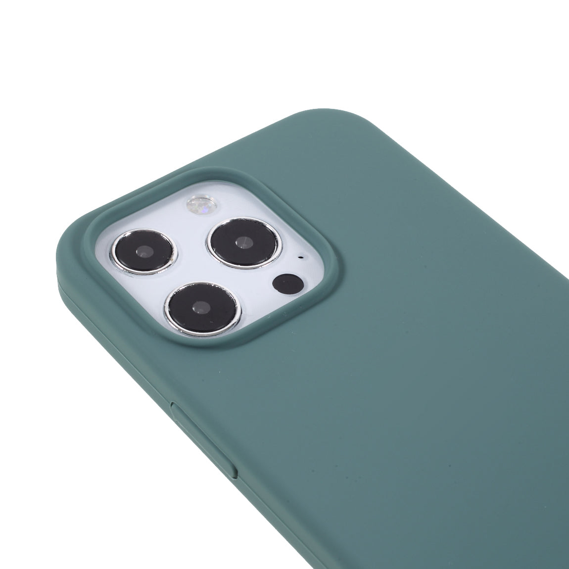 Solid Silicone Silky-Soft Touch Full-Body Protection Shockproof Cover with Soft Microfiber Lining for iPhone 13 Pro 6.1 inch