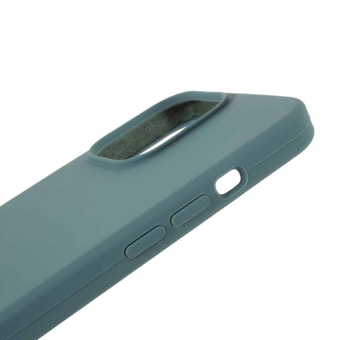 Solid Silicone Silky-Soft Touch Full-Body Protection Shockproof Cover with Soft Microfiber Lining for iPhone 13 Pro 6.1 inch