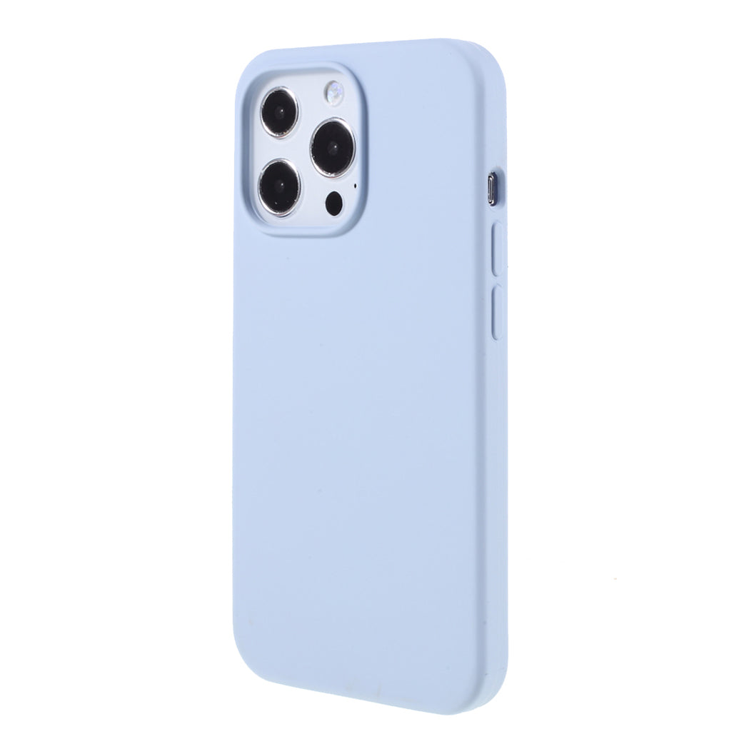 Solid Silicone Silky-Soft Touch Full-Body Protection Shockproof Cover with Soft Microfiber Lining for iPhone 13 Pro 6.1 inch