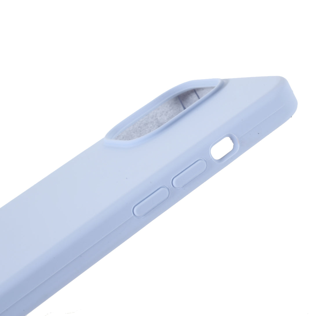Solid Silicone Silky-Soft Touch Full-Body Protection Shockproof Cover with Soft Microfiber Lining for iPhone 13 Pro 6.1 inch