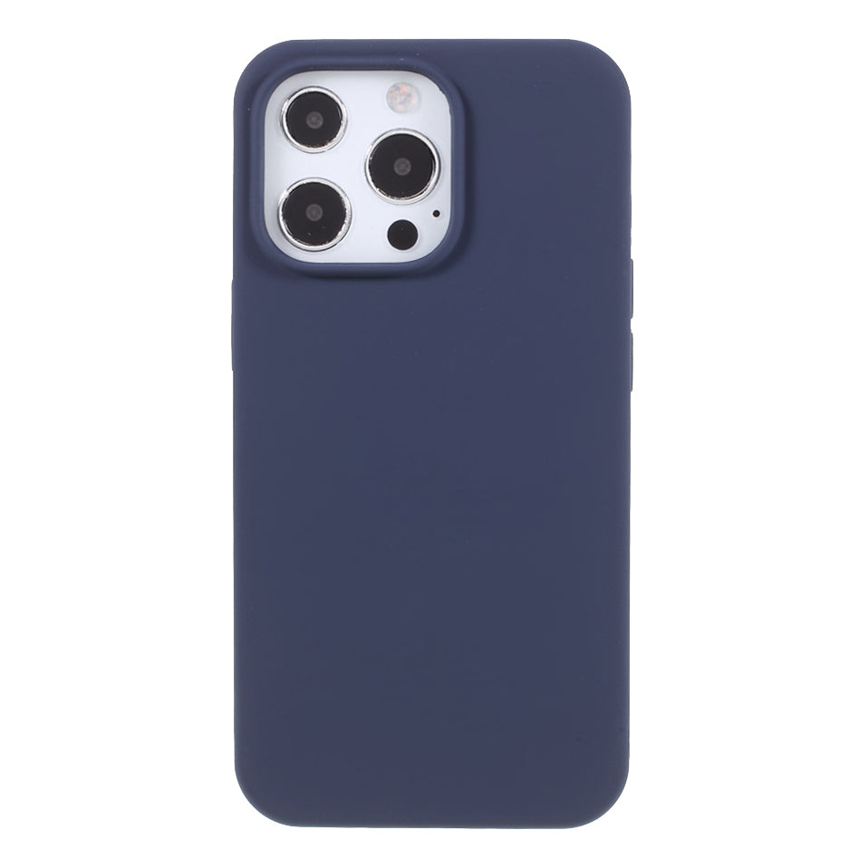Solid Silicone Silky-Soft Touch Full-Body Protection Shockproof Cover with Soft Microfiber Lining for iPhone 13 Pro 6.1 inch