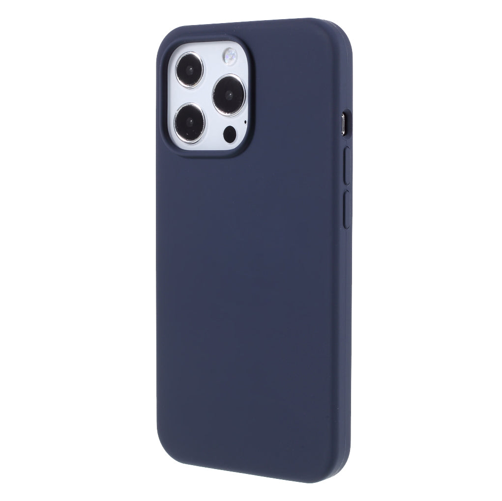 Solid Silicone Silky-Soft Touch Full-Body Protection Shockproof Cover with Soft Microfiber Lining for iPhone 13 Pro 6.1 inch