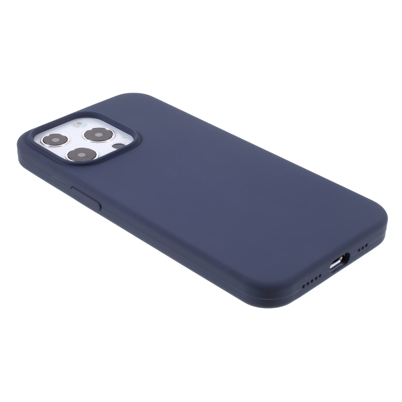 Solid Silicone Silky-Soft Touch Full-Body Protection Shockproof Cover with Soft Microfiber Lining for iPhone 13 Pro 6.1 inch