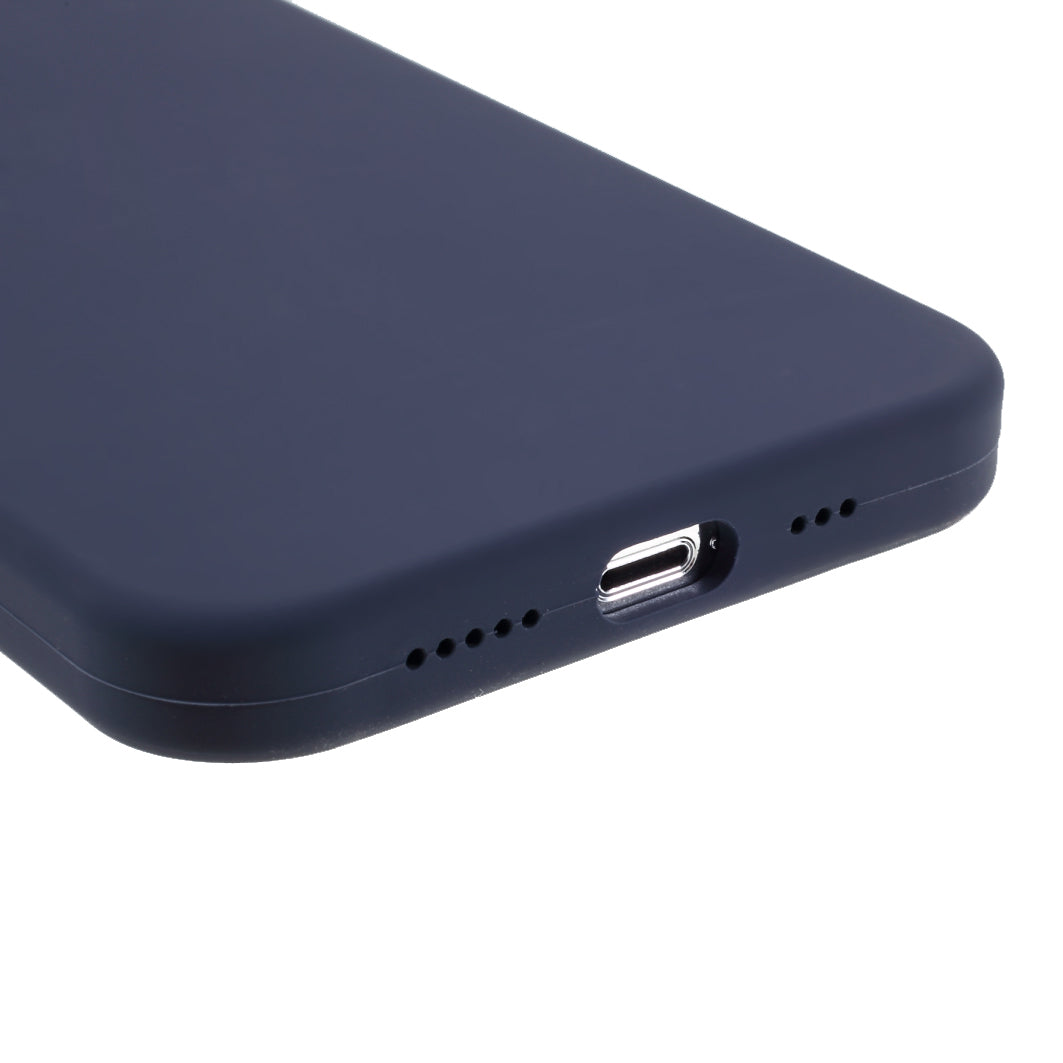 Solid Silicone Silky-Soft Touch Full-Body Protection Shockproof Cover with Soft Microfiber Lining for iPhone 13 Pro 6.1 inch