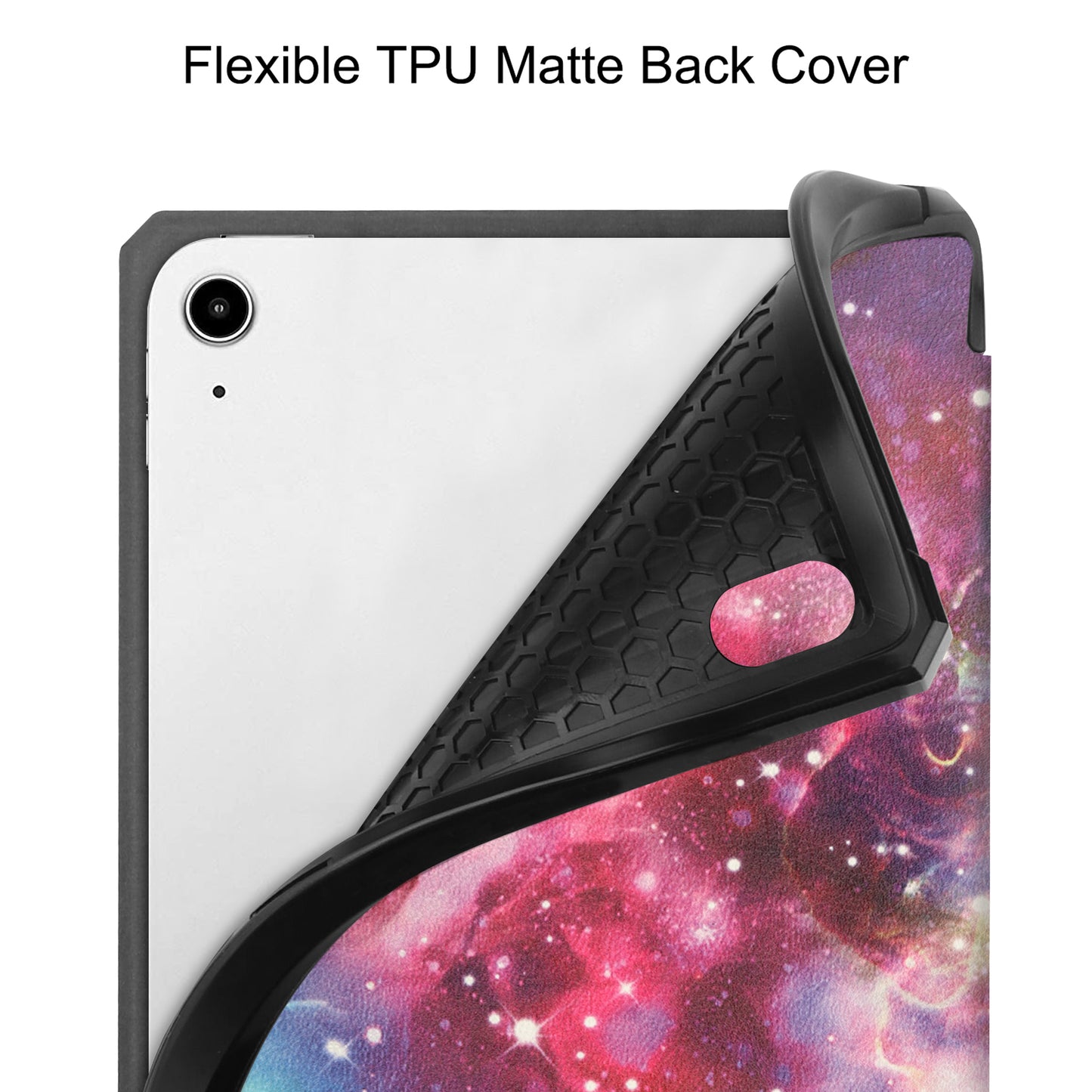 For iPad mini 6 (2021) Protective Case with Pencil Holder Pattern Printed Tri-fold Stand Leather Tablet Cover