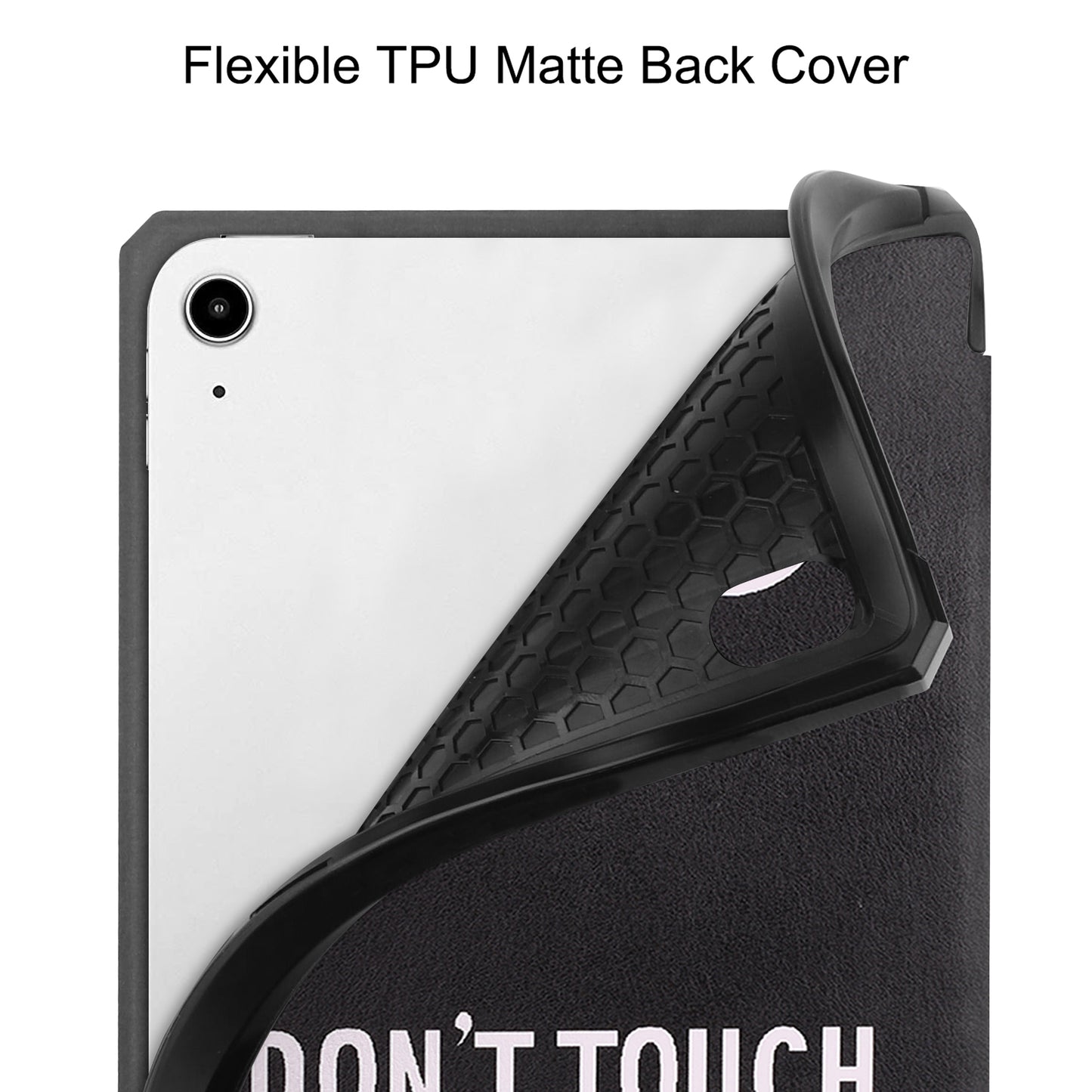 For iPad mini 6 (2021) Protective Case with Pencil Holder Pattern Printed Tri-fold Stand Leather Tablet Cover