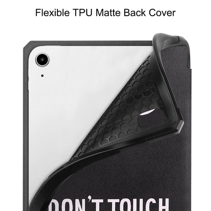 For iPad mini 6 (2021) Protective Case with Pencil Holder Pattern Printed Tri-fold Stand Leather Tablet Cover