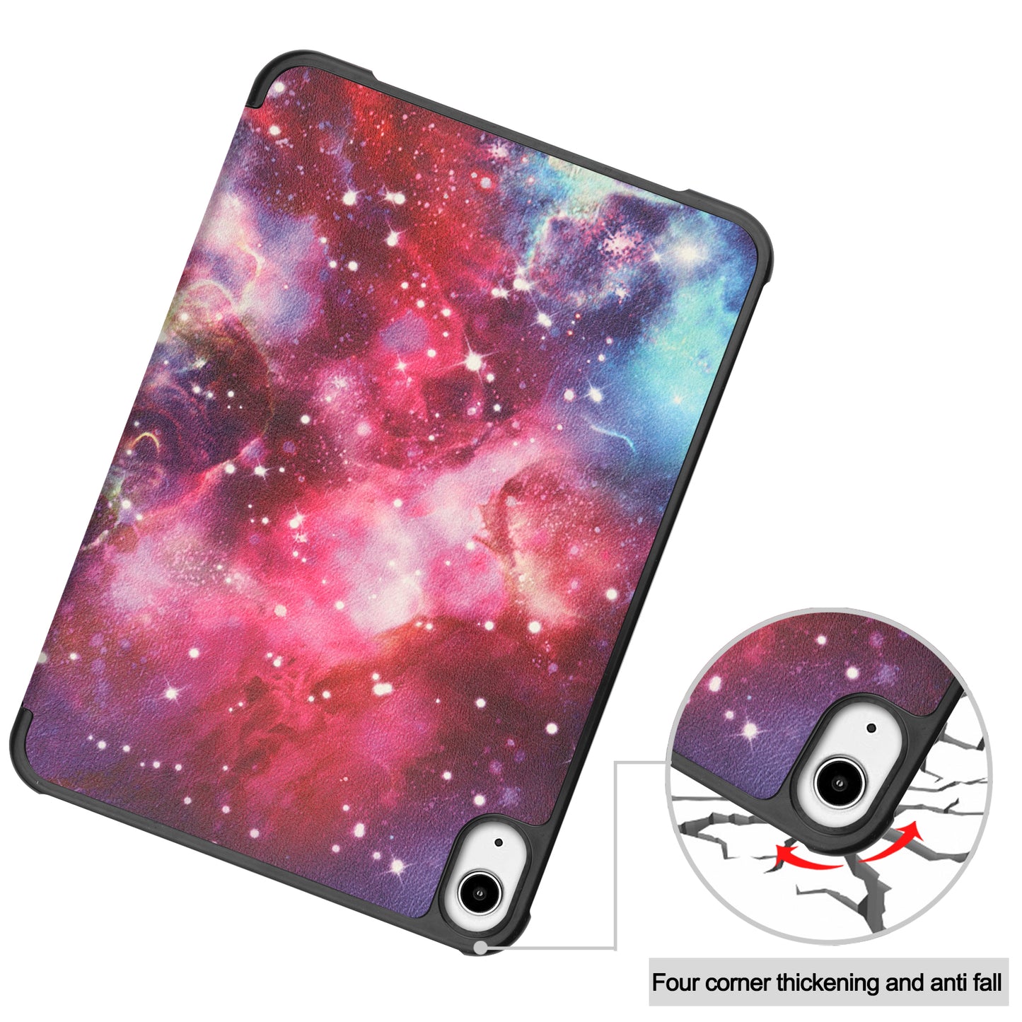 Tri-fold Stand Design Dustproof Pattern Printing Leather Tablet Case Cover for iPad mini 6 (2021)