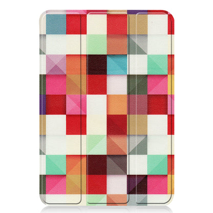 Tri-fold Stand Design Dustproof Pattern Printing Leather Tablet Case Cover for iPad mini 6 (2021)