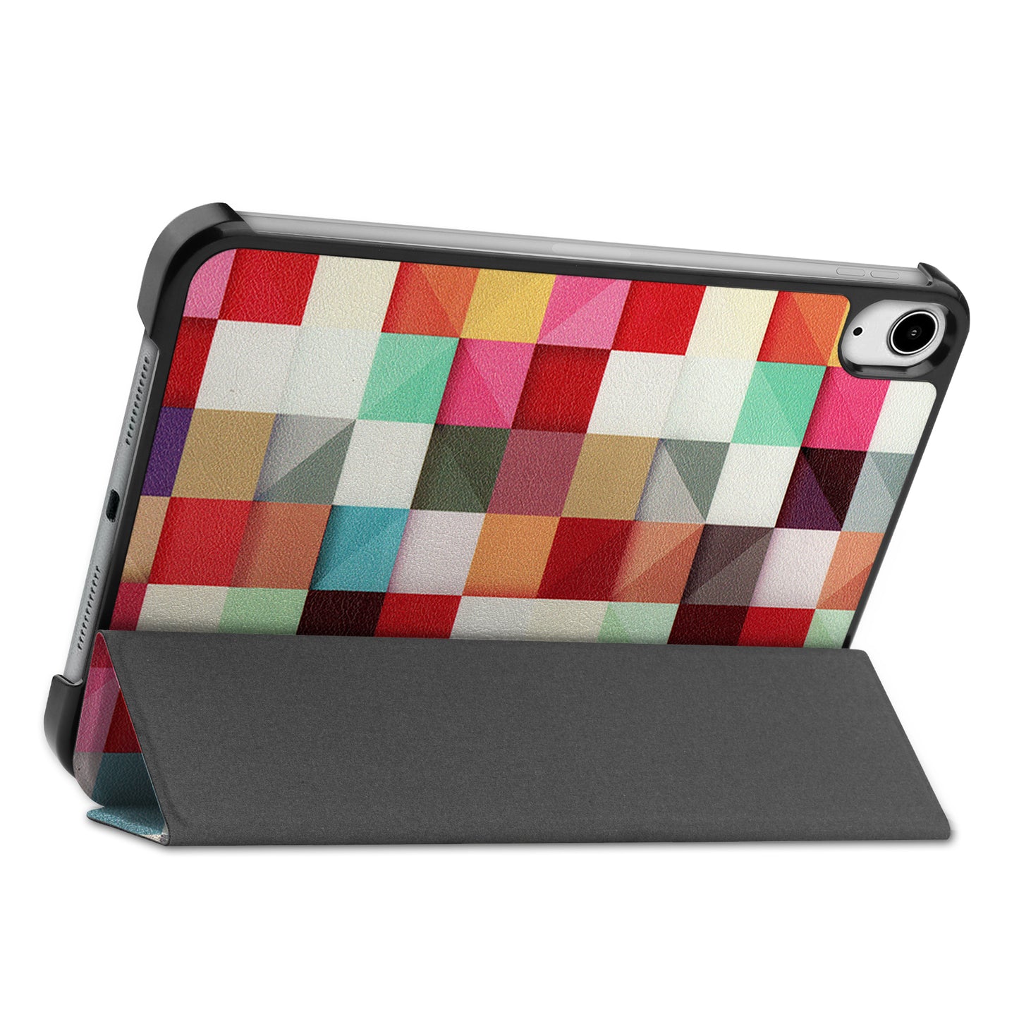 Tri-fold Stand Design Dustproof Pattern Printing Leather Tablet Case Cover for iPad mini 6 (2021)