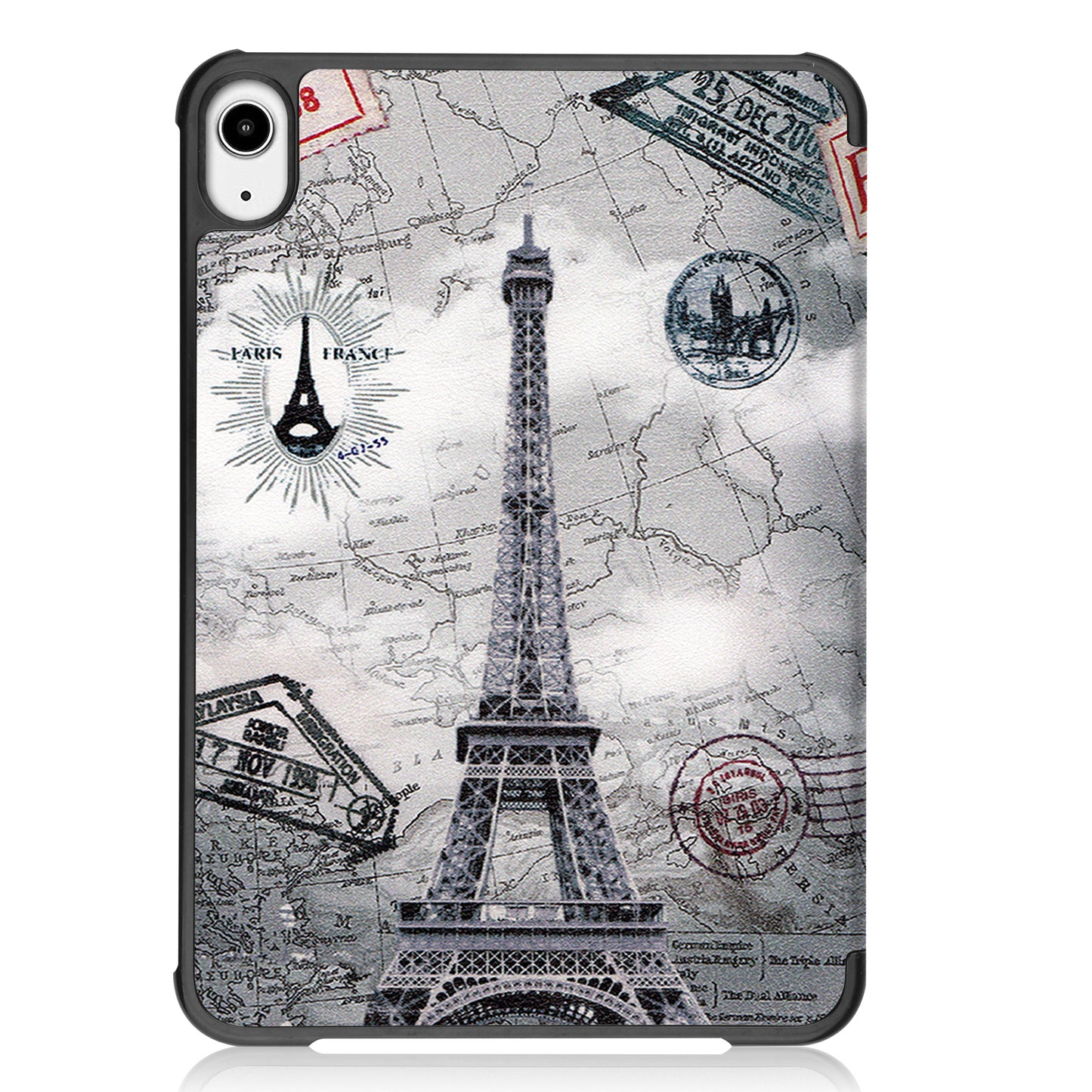 Tri-fold Stand Design Dustproof Pattern Printing Leather Tablet Case Cover for iPad mini 6 (2021)