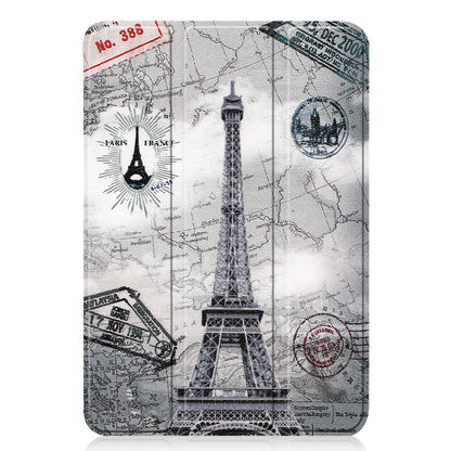 Tri-fold Stand Design Dustproof Pattern Printing Leather Tablet Case Cover for iPad mini 6 (2021)