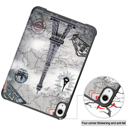 Tri-fold Stand Design Dustproof Pattern Printing Leather Tablet Case Cover for iPad mini 6 (2021)
