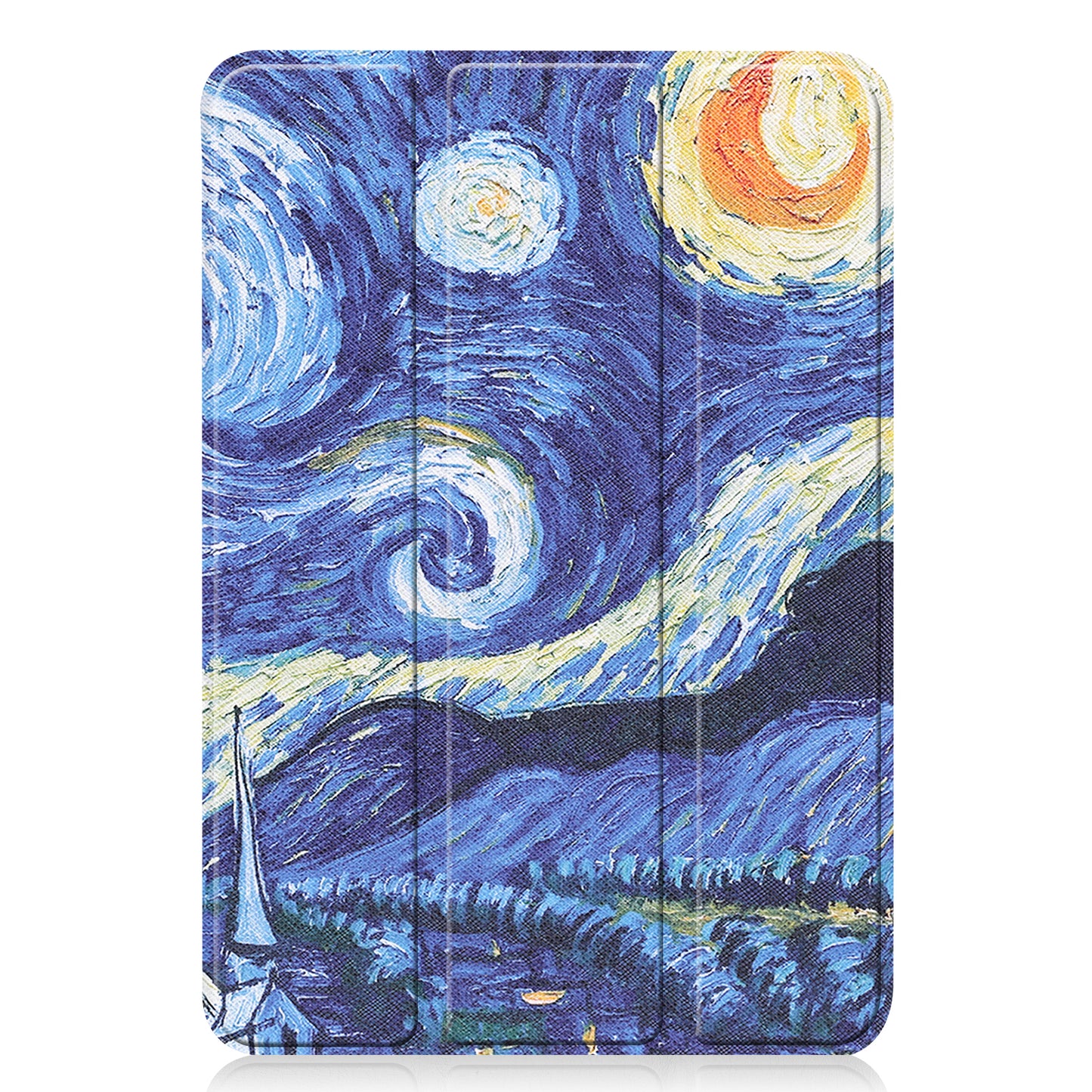 Tri-fold Stand Design Dustproof Pattern Printing Leather Tablet Case Cover for iPad mini 6 (2021)