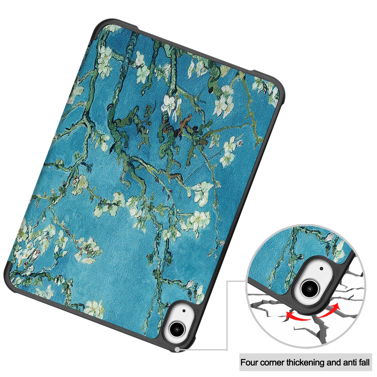 Tri-fold Stand Design Dustproof Pattern Printing Leather Tablet Case Cover for iPad mini 6 (2021)