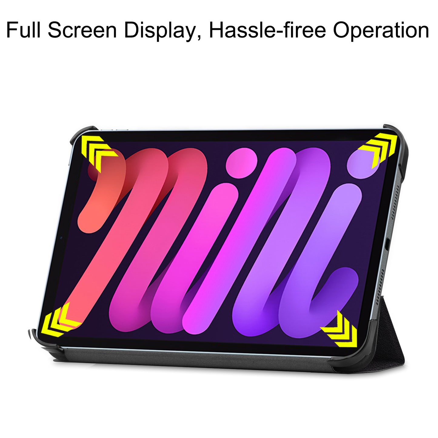 Tri-fold Stand Design Dustproof Pattern Printing Leather Tablet Case Cover for iPad mini 6 (2021)