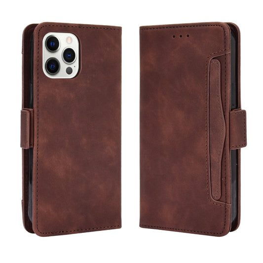 Magnetic Clasp Multiple Card Slot Leather Phone Cover with Stand for iPhone 13 Pro 6.1 inch