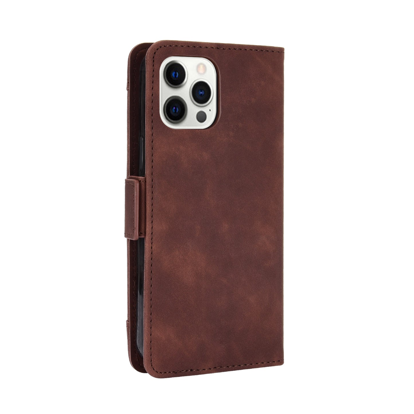 Magnetic Clasp Multiple Card Slot Leather Phone Cover with Stand for iPhone 13 Pro 6.1 inch