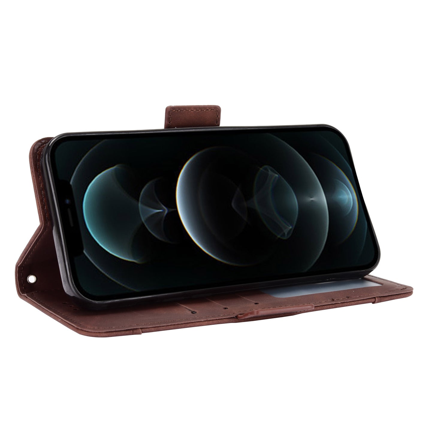 Magnetic Clasp Multiple Card Slot Leather Phone Cover with Stand for iPhone 13 Pro 6.1 inch