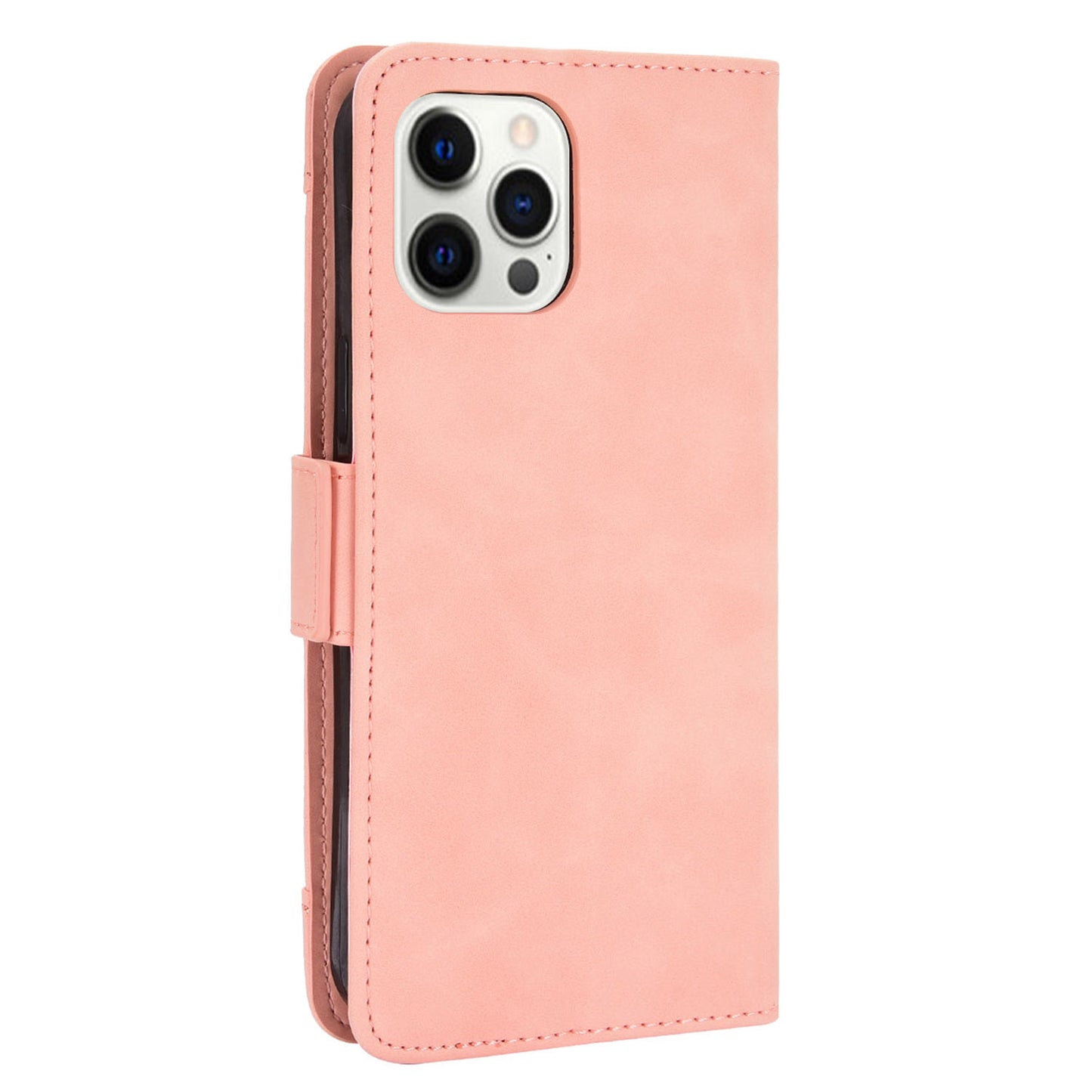 Magnetic Clasp Multiple Card Slot Leather Phone Cover with Stand for iPhone 13 Pro 6.1 inch