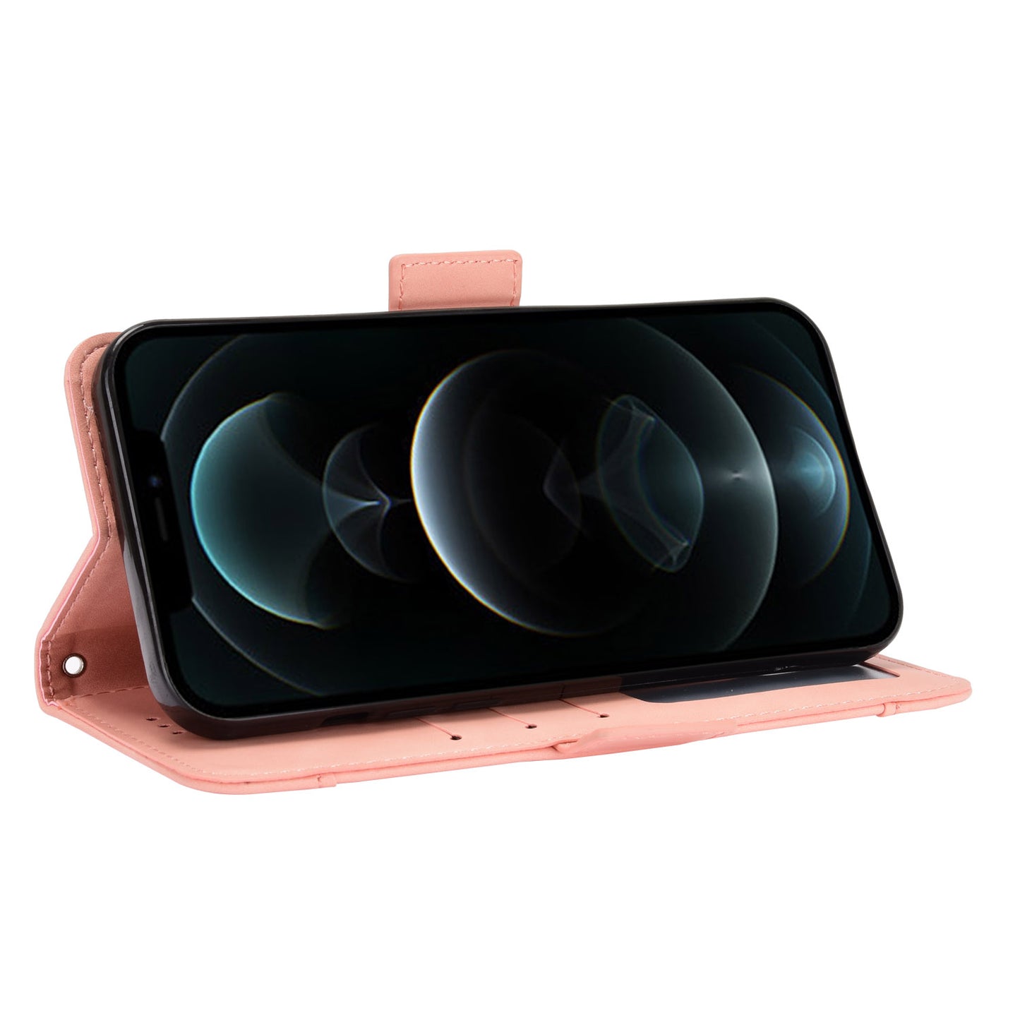 Magnetic Clasp Multiple Card Slot Leather Phone Cover with Stand for iPhone 13 Pro 6.1 inch