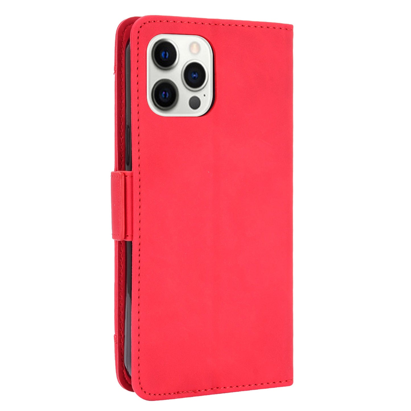 Magnetic Clasp Multiple Card Slot Leather Phone Cover with Stand for iPhone 13 Pro 6.1 inch