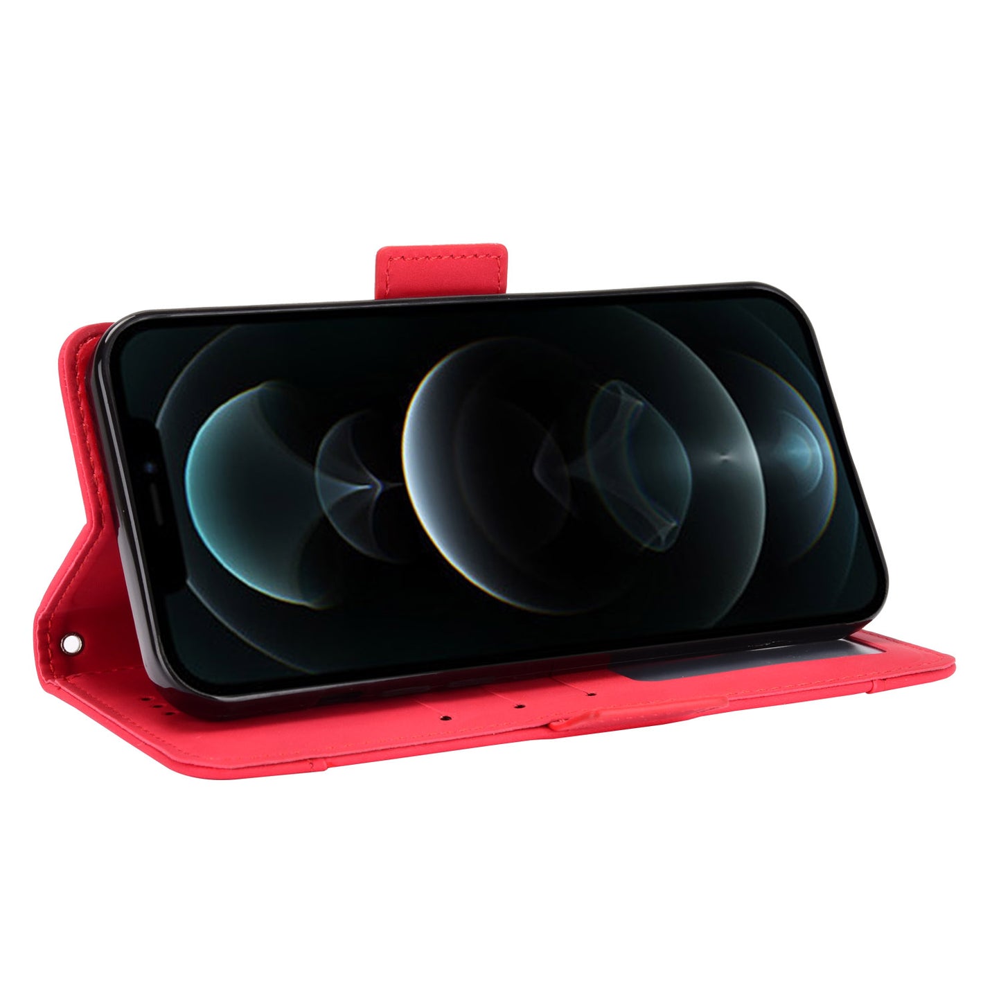 Magnetic Clasp Multiple Card Slot Leather Phone Cover with Stand for iPhone 13 Pro 6.1 inch