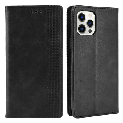 Auto-absorbed Anti-Drop Vintage Style Wallet Protective PU Leather Phone Case with Stand for iPhone 13 Pro 6.1 inch