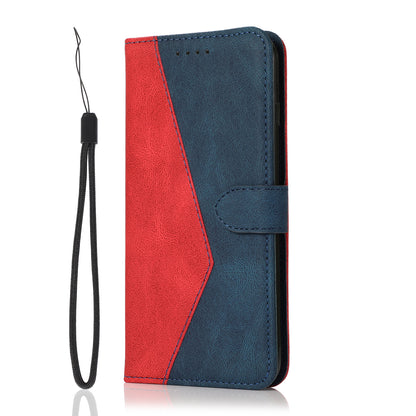 Dual Color Wrist Strap Full Protection Wallet Flip Leather Phone Cover with Stand for iPhone 13 Pro 6.1 inch