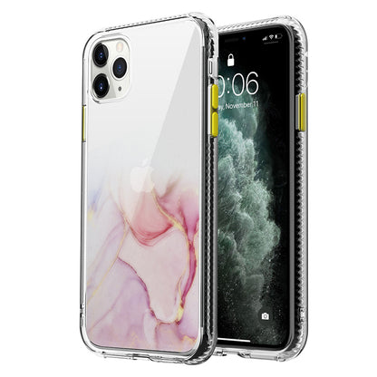 Marble Pattern Back Protector Shell TPU + Acrylic Combo Case for iPhone 13 Pro Max 6.7 inch