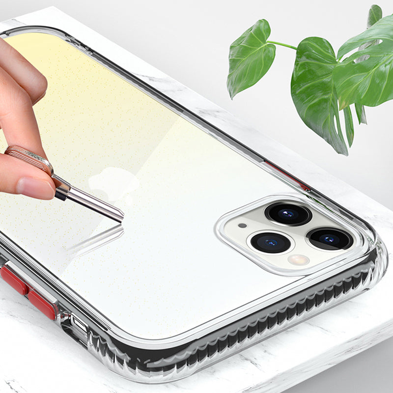 Marble Pattern Back Protector Shell TPU + Acrylic Combo Case for iPhone 13 Pro Max 6.7 inch