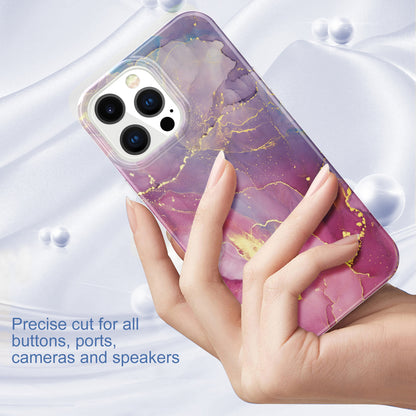 GW18 IMD Glittering Power Marble Pattern Cell Phone Case for iPhone 13 Pro Max 6.7 inch