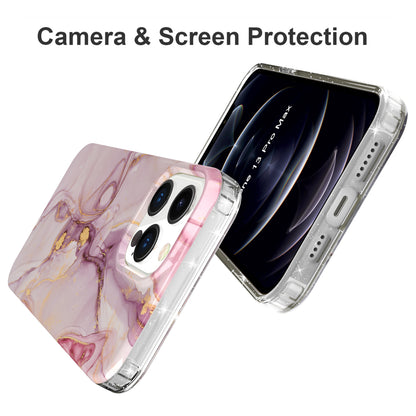GW18 IMD Glittering Power Marble Pattern Cell Phone Case for iPhone 13 Pro Max 6.7 inch
