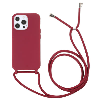 Cell Phone TPU Case Protector with Adjustable Lanyard for iPhone 13 Pro Max 6.7 inch