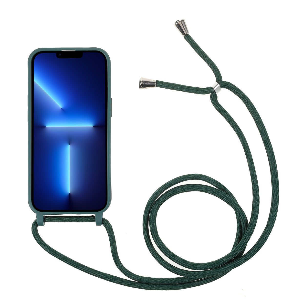 Cell Phone TPU Case Protector with Adjustable Lanyard for iPhone 13 Pro Max 6.7 inch