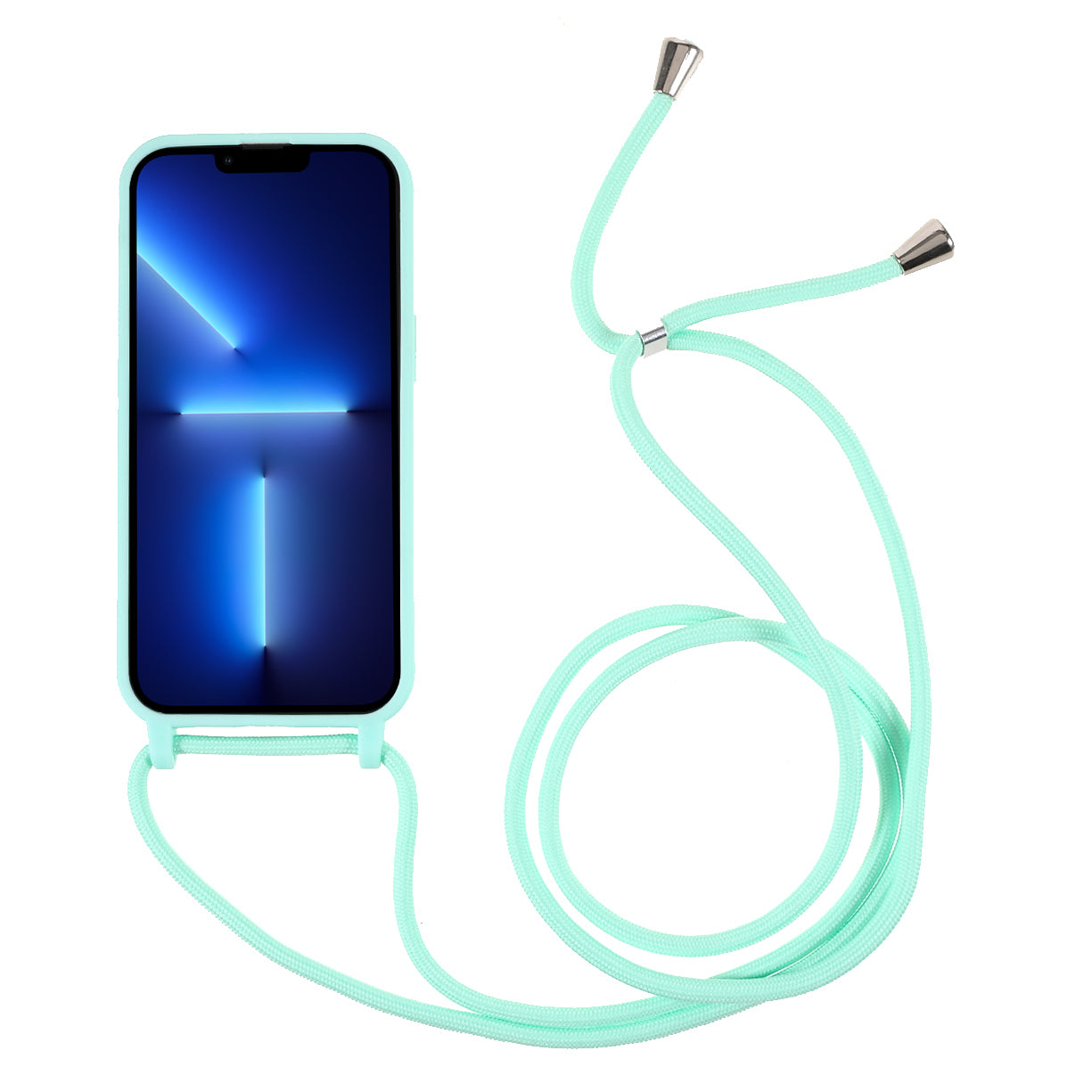 Cell Phone TPU Case Protector with Adjustable Lanyard for iPhone 13 Pro Max 6.7 inch