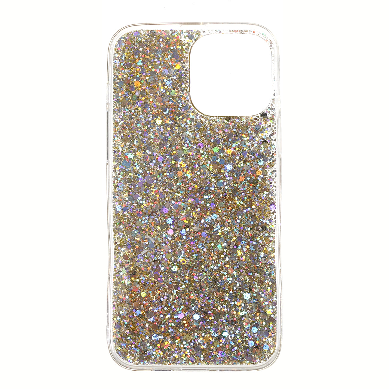 3D Butterfly Pattern Glitter Powder Epoxy TPU Phone Case Protector for iPhone 13 Pro Max 6.7 inch