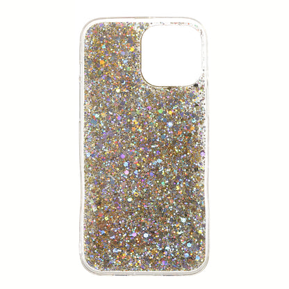 3D Butterfly Pattern Glitter Powder Epoxy TPU Phone Case Protector for iPhone 13 Pro Max 6.7 inch