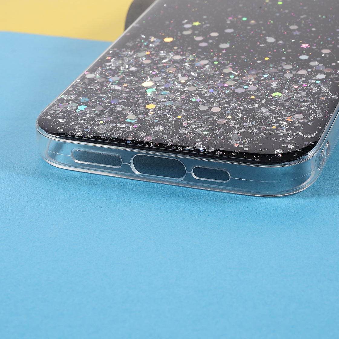 Flash Powder Sequins Fashionable Anti-Drop Acrylic+TPU Phone Cover for iPhone 13 Pro Max 6.7 inch