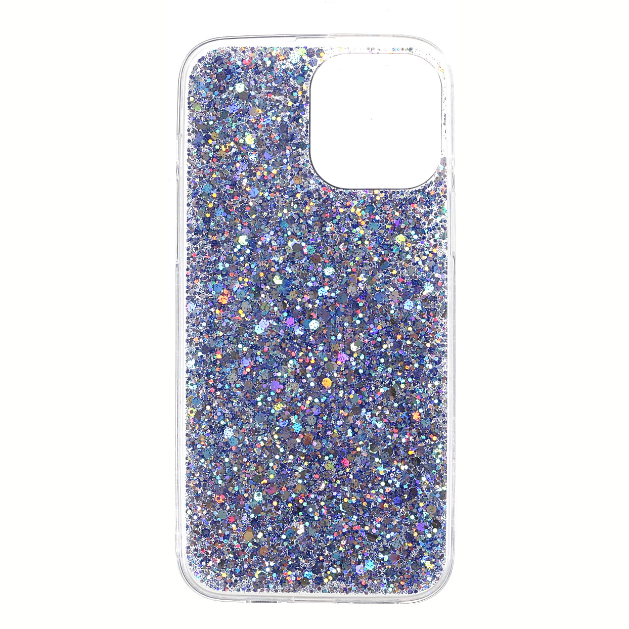 Flash Powder Sequins Fashionable Anti-Drop Acrylic+TPU Phone Cover for iPhone 13 Pro Max 6.7 inch