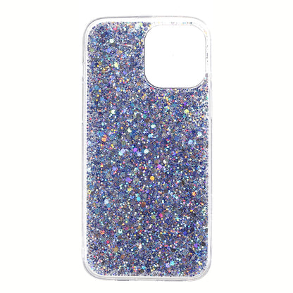 Flash Powder Sequins Fashionable Anti-Drop Acrylic+TPU Phone Cover for iPhone 13 Pro Max 6.7 inch
