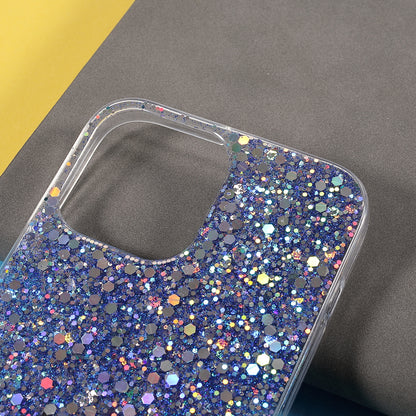 Flash Powder Sequins Fashionable Anti-Drop Acrylic+TPU Phone Cover for iPhone 13 Pro Max 6.7 inch