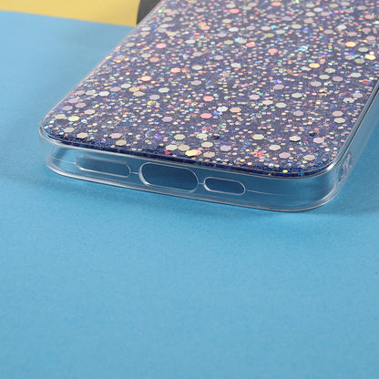 Flash Powder Sequins Fashionable Anti-Drop Acrylic+TPU Phone Cover for iPhone 13 Pro Max 6.7 inch