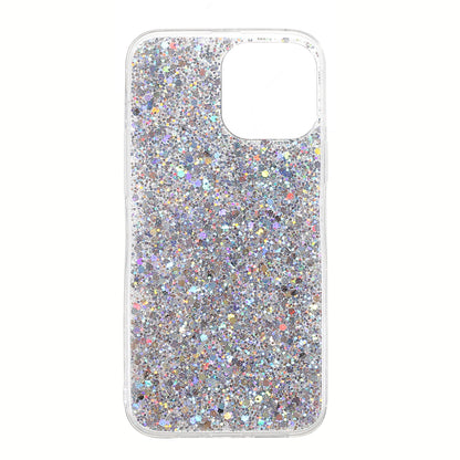 Flash Powder Sequins Fashionable Anti-Drop Acrylic+TPU Phone Cover for iPhone 13 Pro Max 6.7 inch