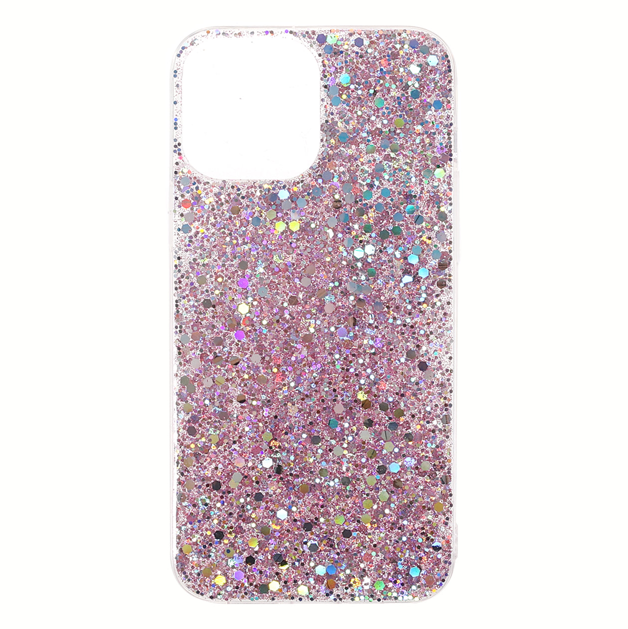 Flash Powder Sequins Fashionable Anti-Drop Acrylic+TPU Phone Cover for iPhone 13 Pro Max 6.7 inch